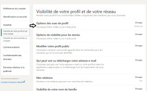 activer visibilité de votre profil LinkedIn