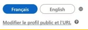 Modifier l'URL LinkedIn