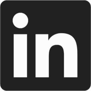 Logo LinkedIn en noir et blanc