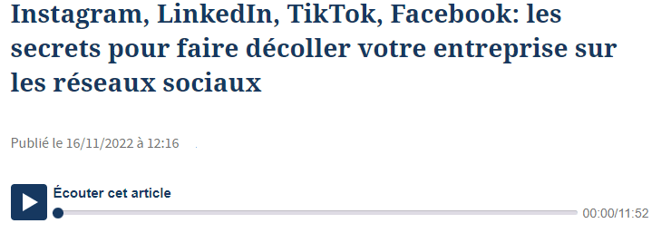 Media https://www.lefigaro.fr/entrepreneur/reseaux-sociaux-mode-d-emploi-20221116#